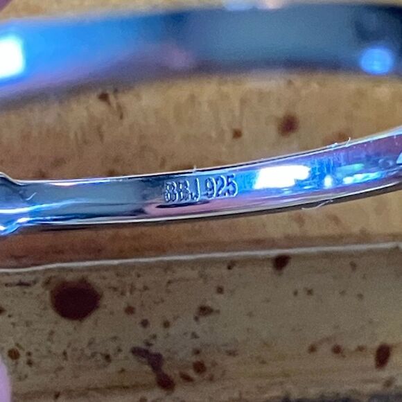 Sky Blue Topaz Sterling Silver Ring Size 10 - Picture 6 of 9